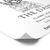 Goldendoodle Dog Trouwhandtekening Drink Teken Poster (Hoek)