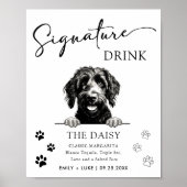Goldendoodle Dog Trouwhandtekening Drink Teken Poster (Voorkant)