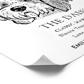 Goldendoodle Dog Trouwhandtekening Drink Teken Poster (Hoek)