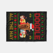 Goldendoodle Dog Ugly Christmas Sweaters Pet Dog L Fleece Deken (Voorkant (Horizontaal))