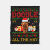Goldendoodle Dog Ugly Christmas Sweaters Pet Dog L Fleece Deken (Voorkant)