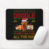 Goldendoodle Dog Ugly Christmas Sweaters Pet Dog L Muismat (Met muis)