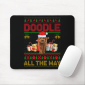Goldendoodle Dog Ugly Christmas Sweaters Pet Dog L Muismat (Met muis)