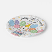 Goldendoodle Dog Verjaardagsfeestje Papieren Borde Papieren Bordje (Gekanteld)