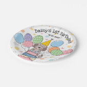 Goldendoodle Dog Verjaardagsfeestje Papieren Borde Papieren Bordje (Gekanteld)