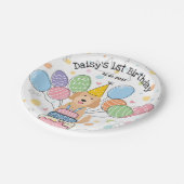 Goldendoodle Dog Verjaardagsfeestje Papieren Borde Papieren Bordje (Gekanteld)