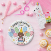 Goldendoodle Dog Verjaardagsfeestje Papieren Borde Papieren Bordje (Feest)