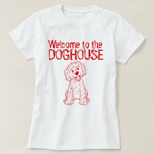 Goldendoodle Doghouse T-shirt (Design voorkant)
