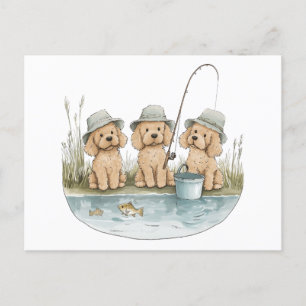 Goldendoodle Dogs Gevist Briefkaart