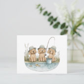 Goldendoodle Dogs Gevist Briefkaart (Staand voorkant)
