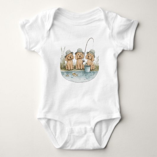 Goldendoodle Dogs Gevist Romper (Voorkant)