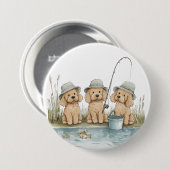 Goldendoodle Dogs Gevist Ronde Button 7,6 Cm (Voorkant /achterkant)