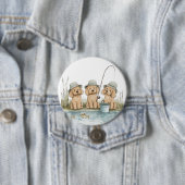 Goldendoodle Dogs Gevist Ronde Button 7,6 Cm (In situ)