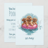 Goldendoodle Dogs Summer Pineapple Pool Float Kaart (Voorkant / Achterkant)