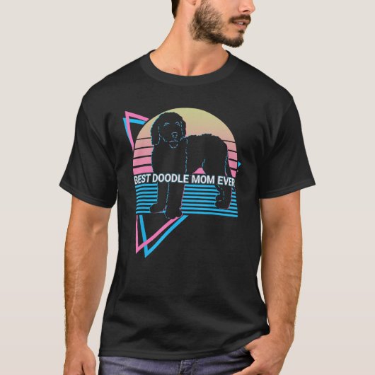 Goldendoodle Dood Retro Beste Doodle Moeder Ooit T-shirt (Voorkant)