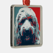 GOLDENDOODLE door Hope Dogs Metalen Ornament (Rechts)