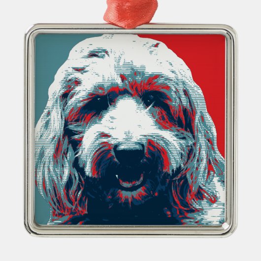 GOLDENDOODLE door Hope Dogs Metalen Ornament (Voorkant)