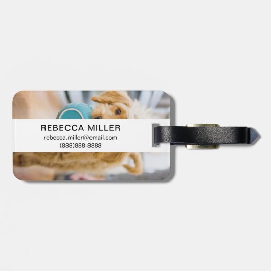 Goldendoodle Draagt Eetbak Bagagelabel (Achterkant horizontaal)