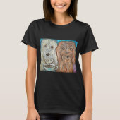 GOLDENDOODLE Drink Koffiekunst T-shirt (Voorkant)