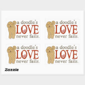 Goldendoodle en Labradoodle Liefde Rechthoekige Sticker (Vel)