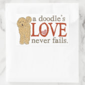 Goldendoodle en Labradoodle Liefde Rechthoekige Sticker (Tas)