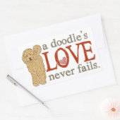 Goldendoodle en Labradoodle Liefde Rechthoekige Sticker (Envelop)