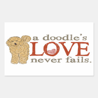 Goldendoodle en Labradoodle Liefde Rechthoekige Sticker