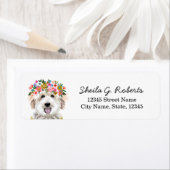 GoldenDoodle Flower Crown Etiket (Insitu)