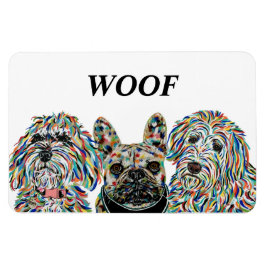 Goldendoodle, Franse Bulldog, Bernedoodle Magneet