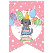 Goldendoodle Gelukkig Verjaardagsfeest Bunting Vla Vlaggetjes (Eerste vlag)