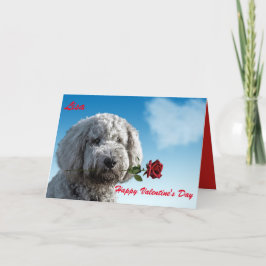 GOLDENDOODLE GELUKKIGE VALENTIJN FEESTDAGEN KAART