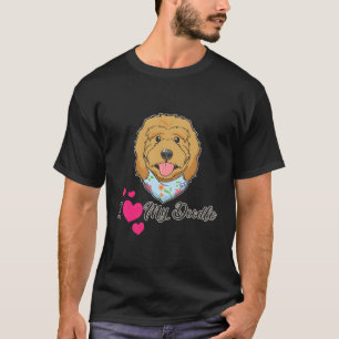 Goldendoodle Gift Ik hou van mijn gouden doodle T-shirt