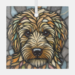 Goldendoodle "Glas in lood" Glas Ornament