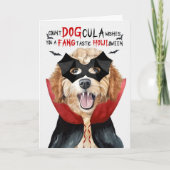 Goldendoodle Grappig Count DOGcula Halloween Feestdagen Kaart (Voorkant)