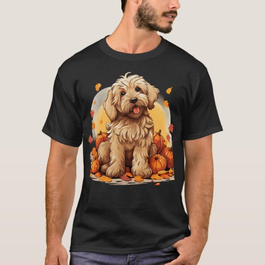Goldendoodle Halloween Cute and Spooky Doodle Dog  T-shirt (Voorkant)