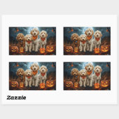 Goldendoodle Halloween Spoken  Rechthoekige Sticker (Vel)