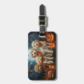 Goldendoodle Halloween Spooky Bagagelabel (Voorkant verticaal)