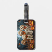 Goldendoodle Halloween Spooky Bagagelabel (Achterkant verticaal)
