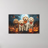 Goldendoodle Halloween Spooky Canvas Afdruk (Voorkant)