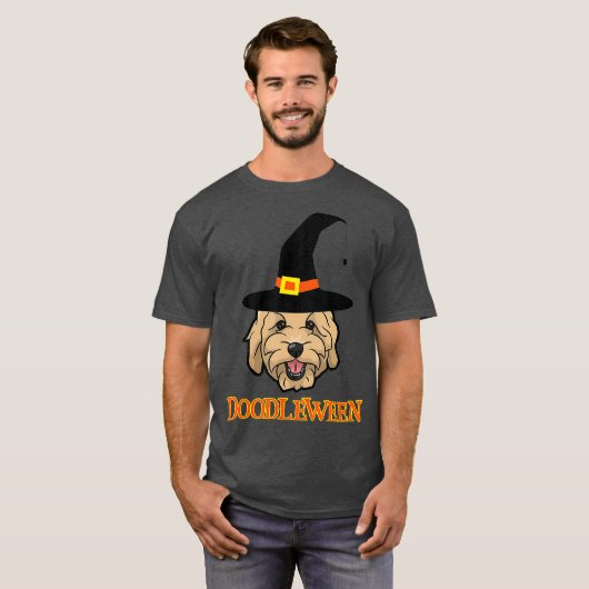 Goldendoodle Halloween Spooky Golden Doodle Dog T-shirt (Voorkant volledig)