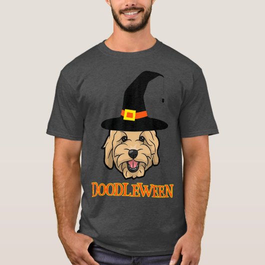Goldendoodle Halloween Spooky Golden Doodle Dog T-shirt (Voorkant)