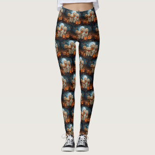 Goldendoodle Halloween Spooky Leggings