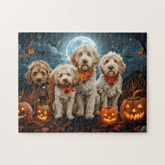 Goldendoodle Halloween Spooky Legpuzzel (Horizontaal)