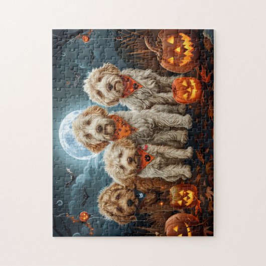 Goldendoodle Halloween Spooky Legpuzzel (Verticaal)