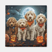 Goldendoodle Halloween Spooky Magneet (Voorkant)