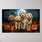 Goldendoodle Halloween Spooky Poster (Voorkant)