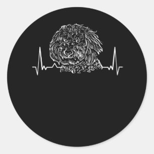 Goldendoodle Heartbeat Ronde Sticker