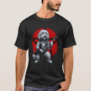 Goldendoodle Heavy Metal Gitaar Rock Hond Liefhebb T-shirt