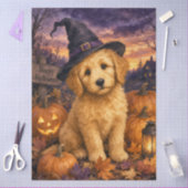 Goldendoodle Heksenhoed Pompoen Tissuepapier (Craft)