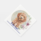 Goldendoodle Hond bruiloft servetten met hond Foto (Hoek)